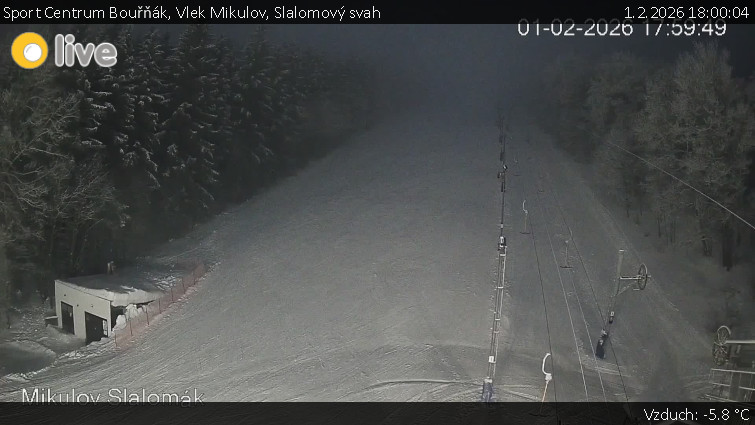 Sport Centrum Bouřňák - Vlek Mikulov, Slalomový svah - 1.2.2026 v 18:00