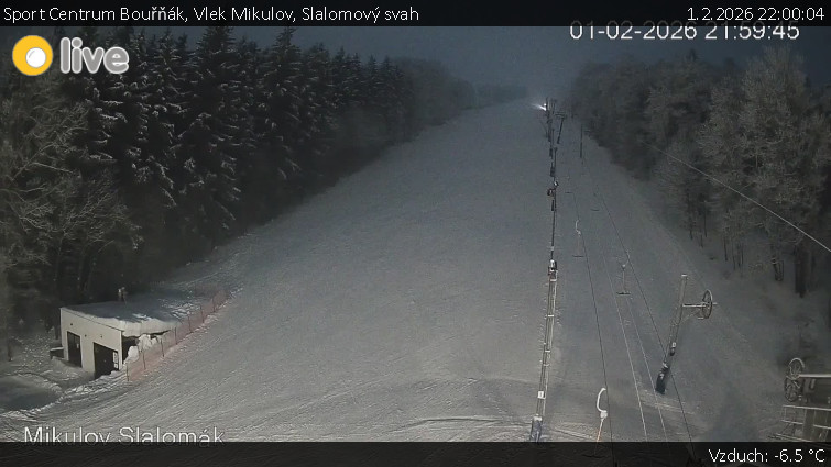 Sport Centrum Bouřňák - Vlek Mikulov, Slalomový svah - 1.2.2026 v 22:00