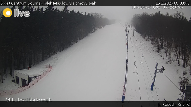 Sport Centrum Bouřňák - Vlek Mikulov, Slalomový svah - 16.2.2026 v 08:00