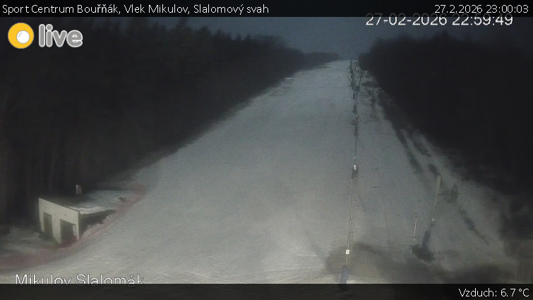 Sport Centrum Bouřňák - Vlek Mikulov, Slalomový svah - 27.2.2026 v 23:00