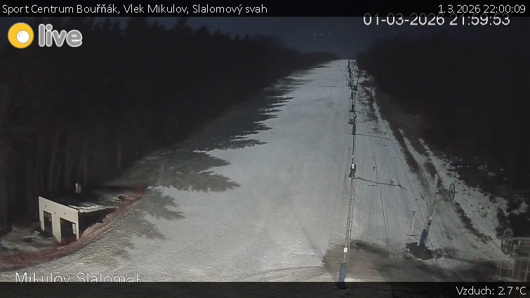 Sport Centrum Bouřňák - Vlek Mikulov, Slalomový svah - 1.3.2026 v 22:00