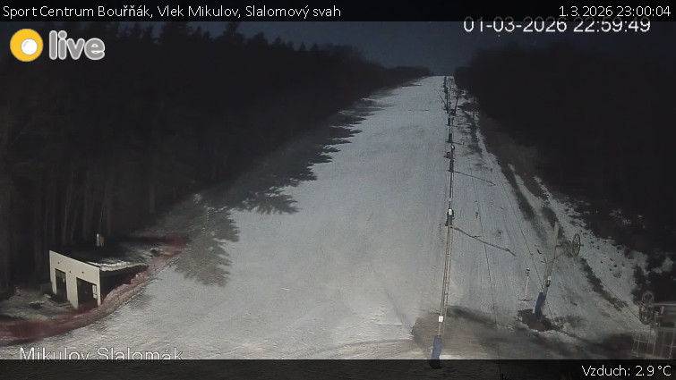 Sport Centrum Bouřňák - Vlek Mikulov, Slalomový svah - 1.3.2026 v 23:00
