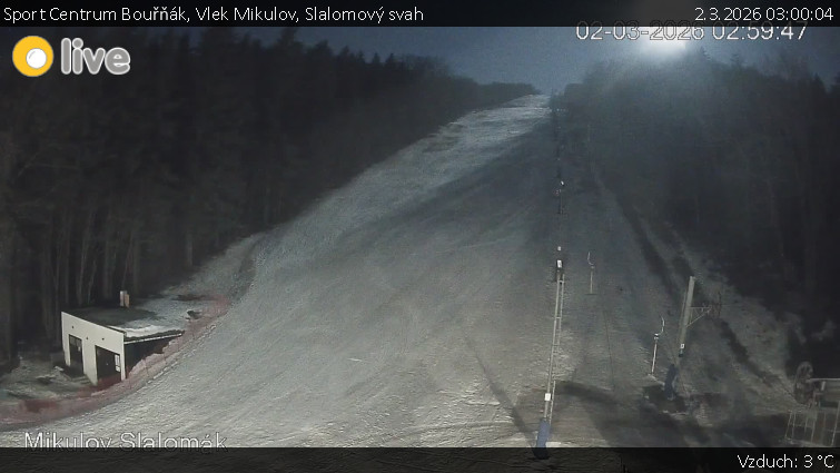 Sport Centrum Bouřňák - Vlek Mikulov, Slalomový svah - 2.3.2026 v 03:00