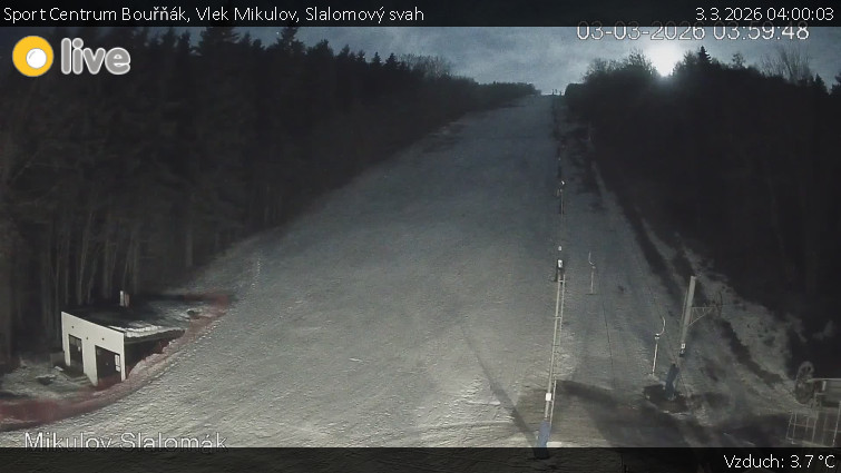 Sport Centrum Bouřňák - Vlek Mikulov, Slalomový svah - 3.3.2026 v 04:00