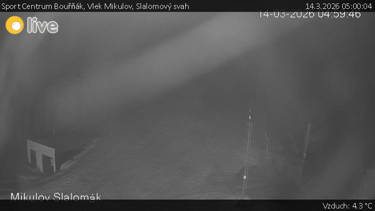 Sport Centrum Bouřňák - Vlek Mikulov, Slalomový svah - 14.3.2026 v 05:00