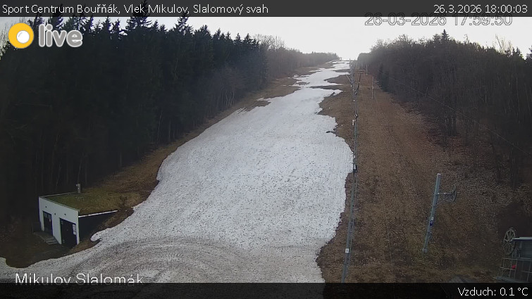 Sport Centrum Bouřňák - Vlek Mikulov, Slalomový svah - 26.3.2026 v 18:00