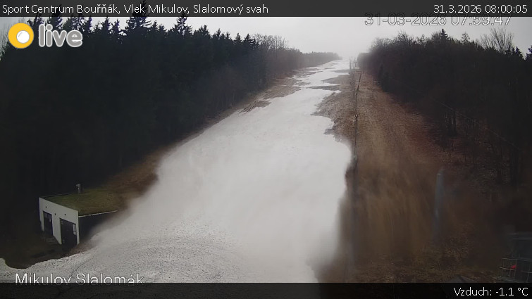 Sport Centrum Bouřňák - Vlek Mikulov, Slalomový svah - 31.3.2026 v 08:00