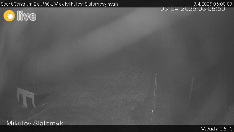 Sport Centrum Bouřňák - Vlek Mikulov, Slalomový svah - 3.4.2026 v 05:00