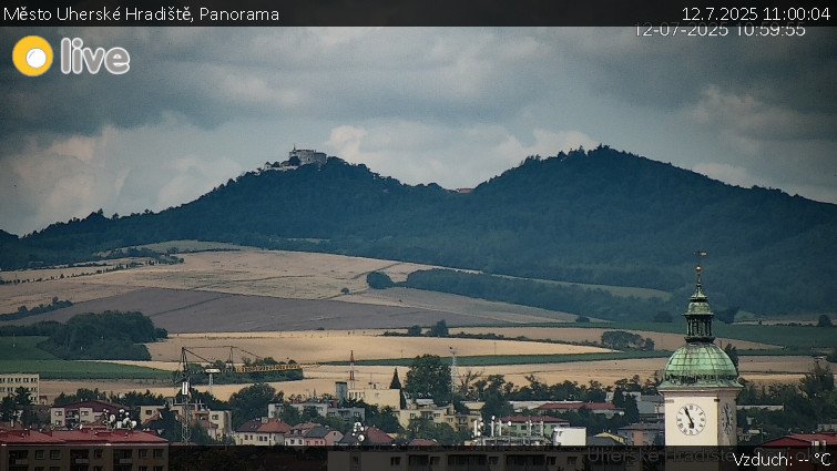 Město Uherské Hradiště - Panorama - 12.7.2025 v 11:00 Město Uherské Hradiště - Panorama - 12.7.2025 v 11:00