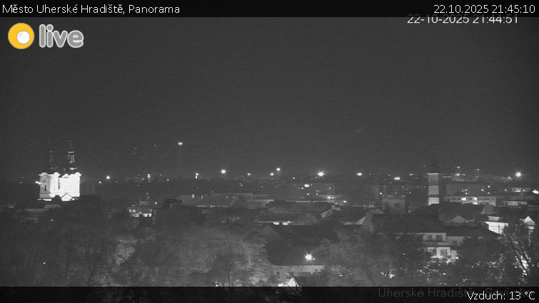 Město Uherské Hradiště - Panorama - 22.10.2025 v 21:45 Město Uherské Hradiště - Panorama - 22.10.2025 v 21:45