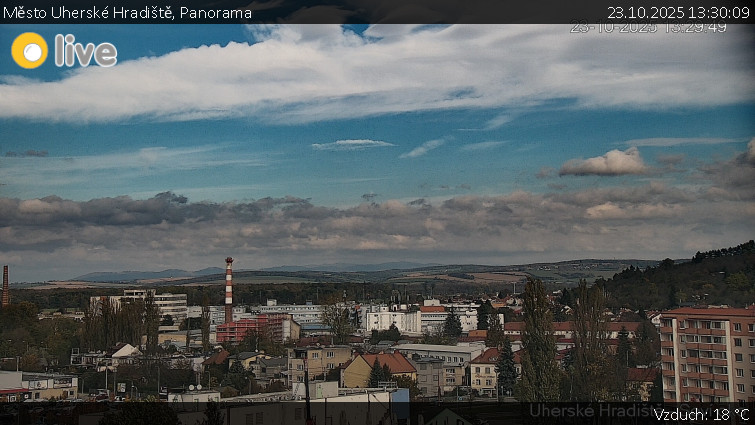 Město Uherské Hradiště - Panorama - 23.10.2025 v 13:30 Město Uherské Hradiště - Panorama - 23.10.2025 v 13:30