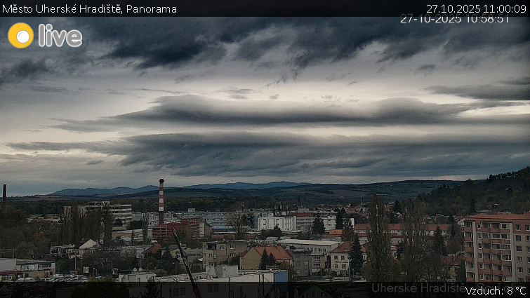 Město Uherské Hradiště - Panorama - 27.10.2025 v 11:00 Město Uherské Hradiště - Panorama - 27.10.2025 v 11:00