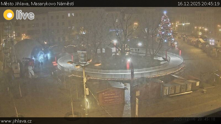 Město Jihlava - Masarykovo Náměstí - 16.12.2025 v 20:45