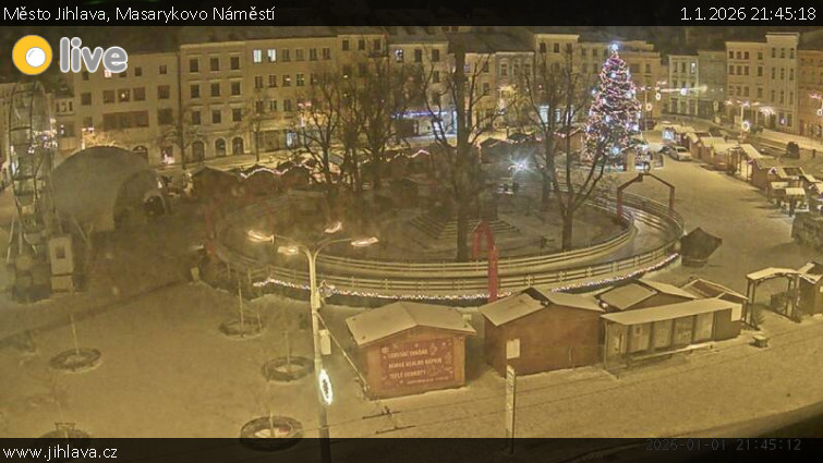 Město Jihlava - Masarykovo Náměstí - 1.1.2026 v 21:45