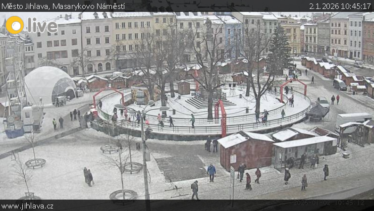 Město Jihlava - Masarykovo Náměstí - 2.1.2026 v 10:45