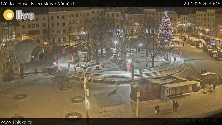 Město Jihlava - Masarykovo Náměstí - 2.1.2026 v 20:30