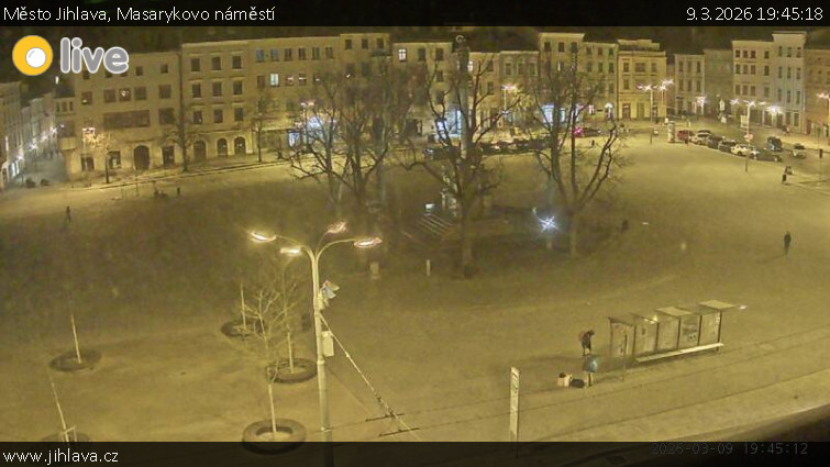 Město Jihlava - Masarykovo náměstí - 9.3.2026 v 19:45