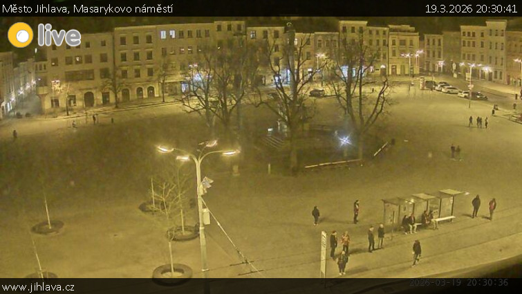 Město Jihlava - Masarykovo náměstí - 19.3.2026 v 20:30