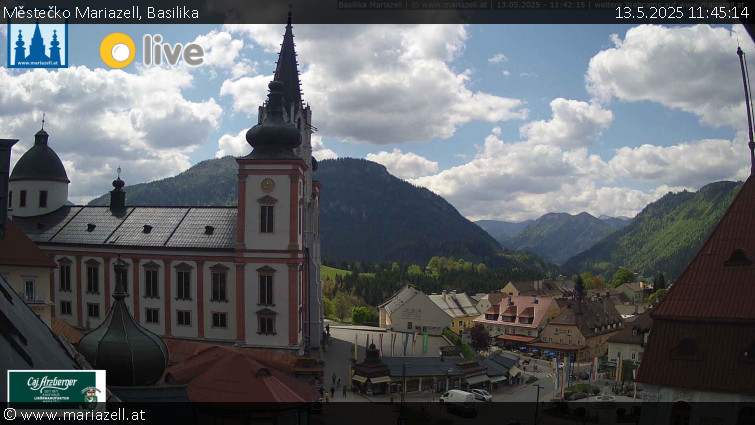 Městečko Mariazell - Basilika - 13.5.2025 v 11:45 Městečko Mariazell - Basilika - 13.5.2025 v 11:45