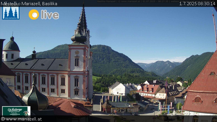 Městečko Mariazell - Basilika - 1.7.2025 v 08:30 Městečko Mariazell - Basilika - 1.7.2025 v 08:30