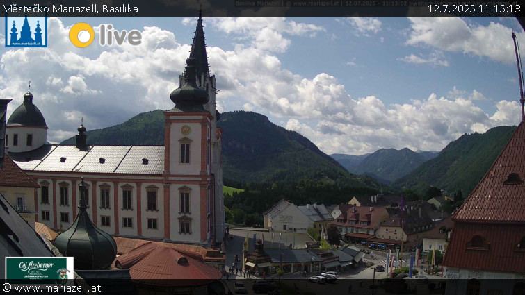 Městečko Mariazell - Basilika - 12.7.2025 v 11:15 Městečko Mariazell - Basilika - 12.7.2025 v 11:15