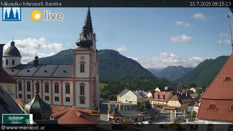 Městečko Mariazell - Basilika - 15.7.2025 v 09:15 Městečko Mariazell - Basilika - 15.7.2025 v 09:15
