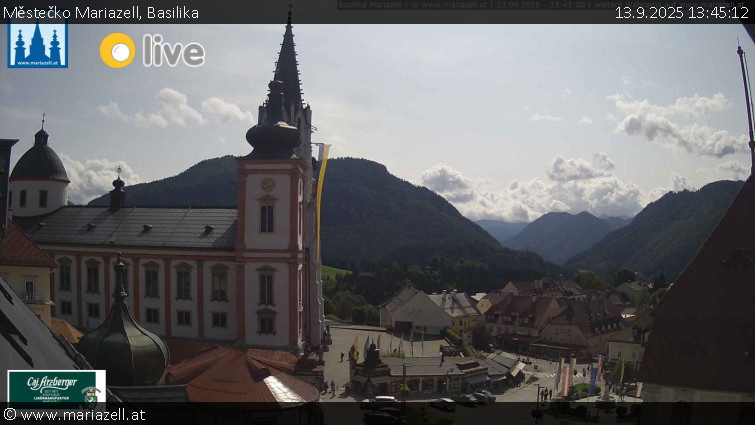 Městečko Mariazell - Basilika - 13.9.2025 v 13:45 Městečko Mariazell - Basilika - 13.9.2025 v 13:45