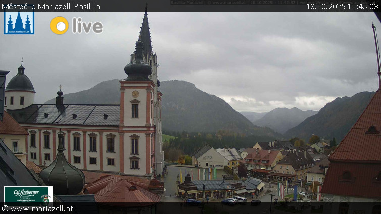 Městečko Mariazell - Basilika - 18.10.2025 v 11:45 Městečko Mariazell - Basilika - 18.10.2025 v 11:45