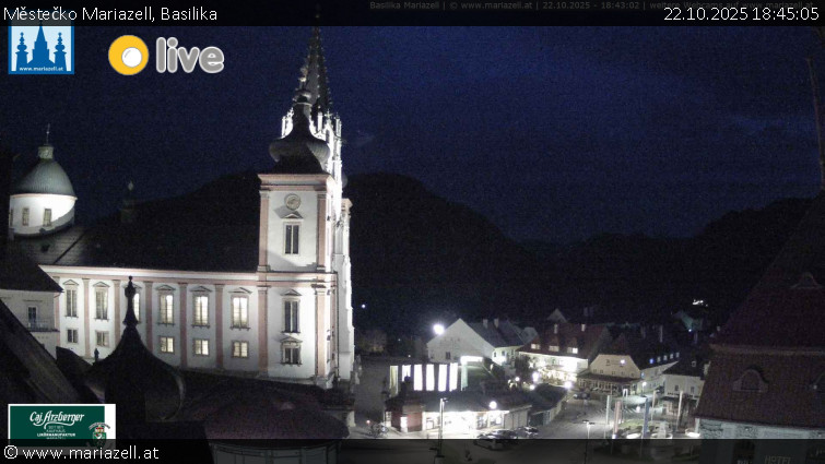 Městečko Mariazell - Basilika - 22.10.2025 v 18:45