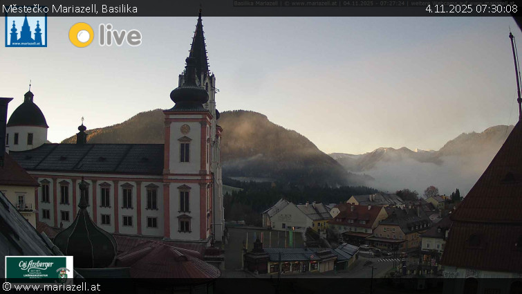 Městečko Mariazell - Basilika - 4.11.2025 v 07:30