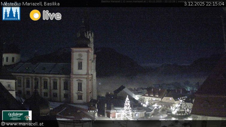 Městečko Mariazell - Basilika - 3.12.2025 v 22:15
