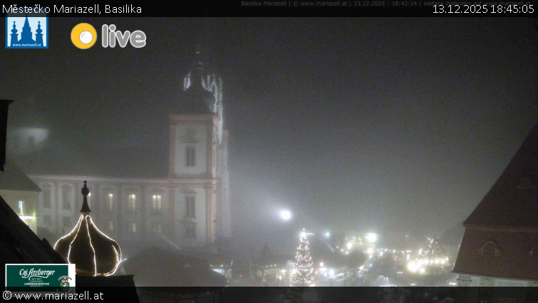 Městečko Mariazell - Basilika - 13.12.2025 v 18:45