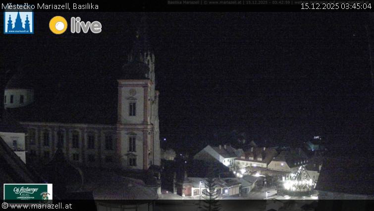 Městečko Mariazell - Basilika - 15.12.2025 v 03:45