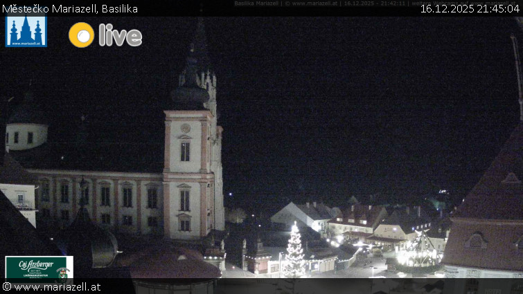 Městečko Mariazell - Basilika - 16.12.2025 v 21:45