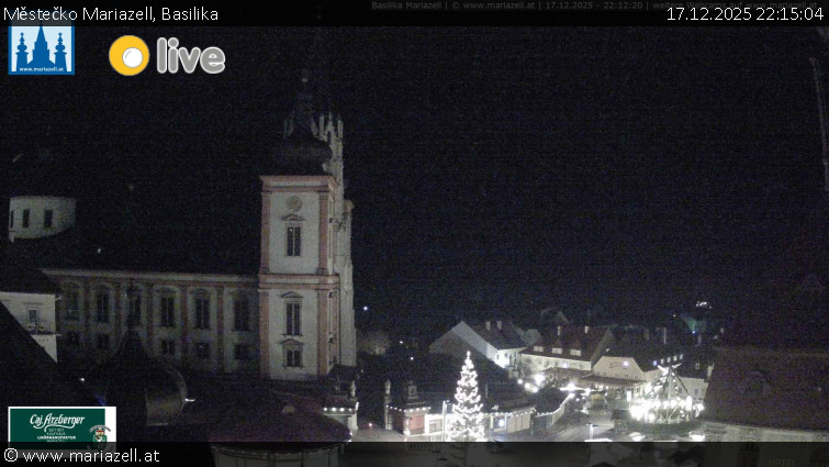 Městečko Mariazell - Basilika - 17.12.2025 v 22:15
