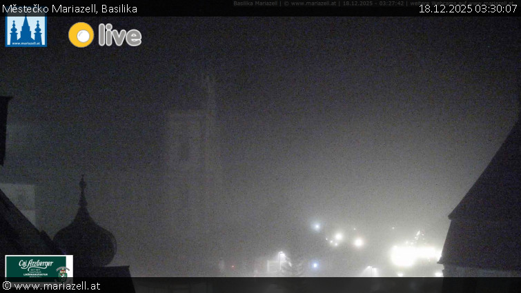 Městečko Mariazell - Basilika - 18.12.2025 v 03:30