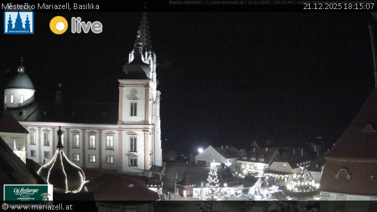Městečko Mariazell - Basilika - 21.12.2025 v 18:15