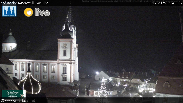 Městečko Mariazell - Basilika - 23.12.2025 v 19:45