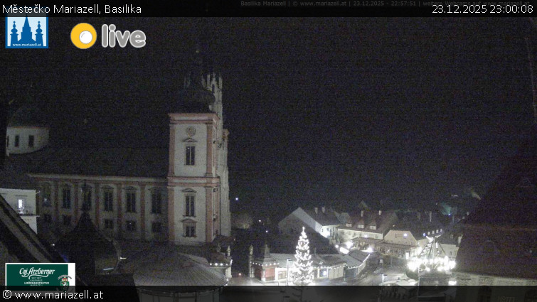 Městečko Mariazell - Basilika - 23.12.2025 v 23:00