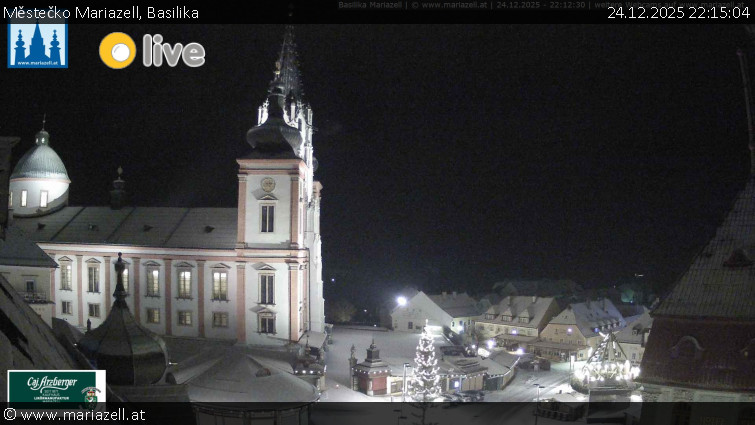 Městečko Mariazell - Basilika - 24.12.2025 v 22:15