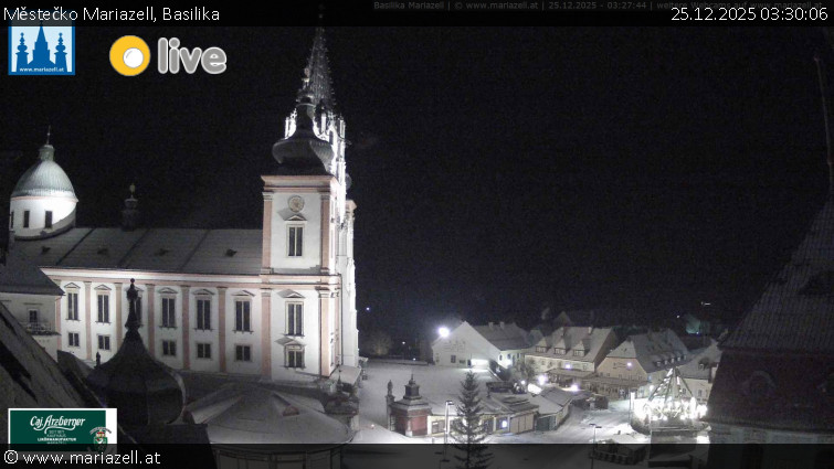 Městečko Mariazell - Basilika - 25.12.2025 v 03:30