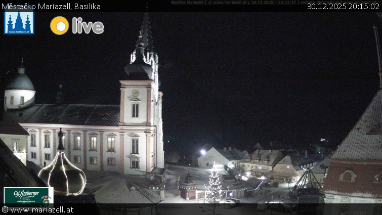 Městečko Mariazell - Basilika - 30.12.2025 v 20:15