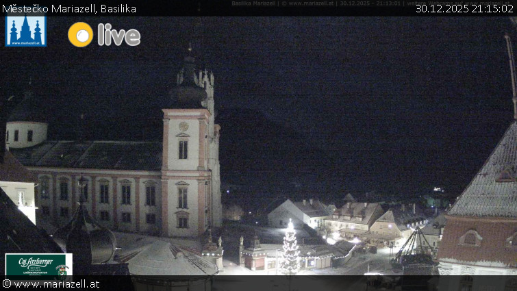 Městečko Mariazell - Basilika - 30.12.2025 v 21:15