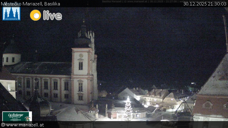 Městečko Mariazell - Basilika - 30.12.2025 v 21:30