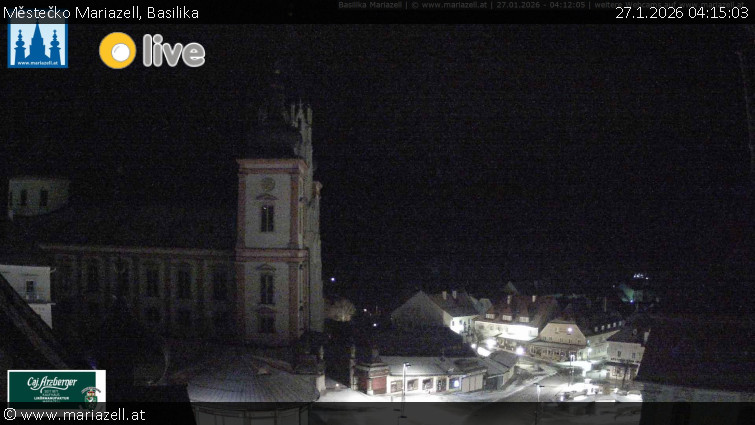 Městečko Mariazell - Basilika - 27.1.2026 v 04:15