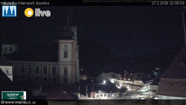 Městečko Mariazell - Basilika - 27.2.2026 v 22:00