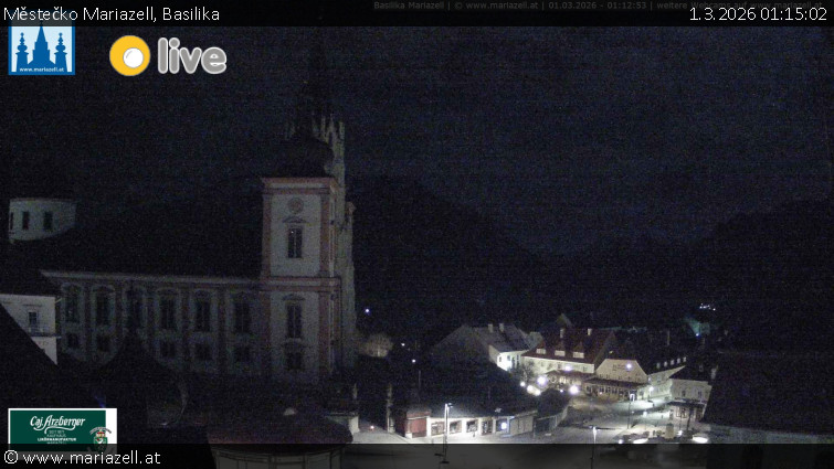 Městečko Mariazell - Basilika - 1.3.2026 v 01:15