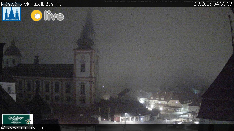 Městečko Mariazell - Basilika - 2.3.2026 v 04:30