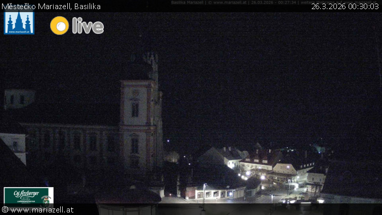 Městečko Mariazell - Basilika - 26.3.2026 v 00:30
