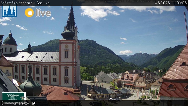 Městečko Mariazell - Basilika - 4.6.2026 v 11:00